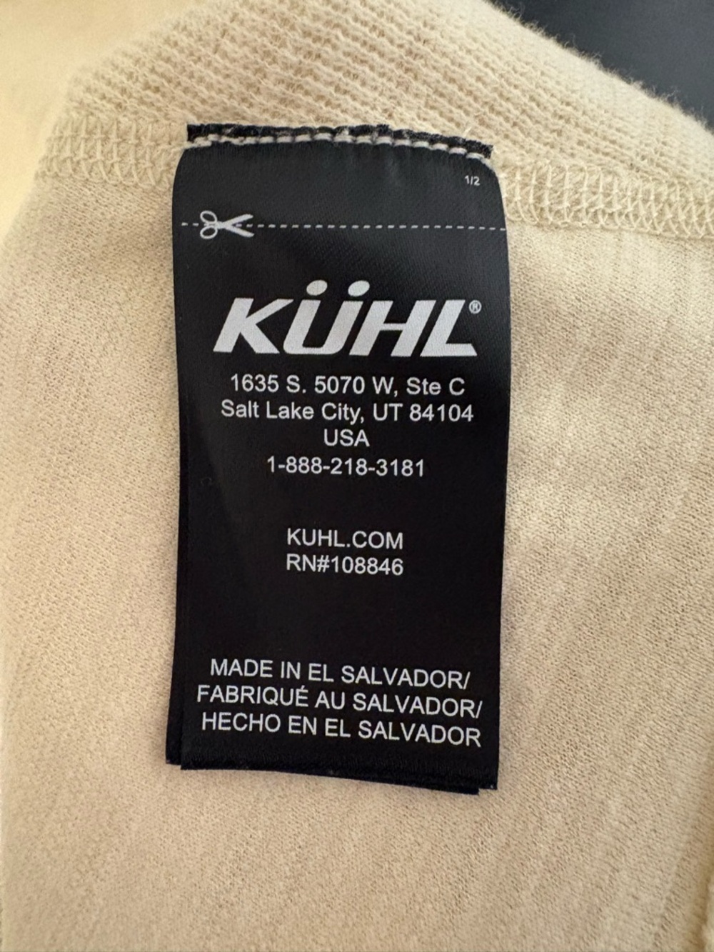 Kuhl Women's Cream Long-Sleeve Crewneck Top - Size Medium - Picture 5 of 5
